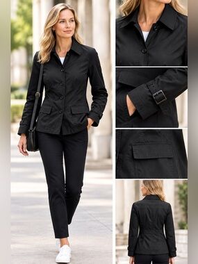 Authentic 'S Max Mara Button Front Safari Utility Jacket | US 6 Made in Italy